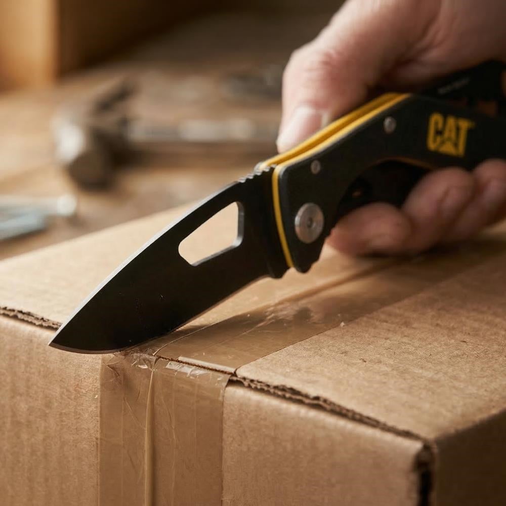 CATCAT DA980267 Kemer Askı Kancalı Şişe Açacaklı Katlanabilir 16CM Paslanmaz Çelik Siyah Kamp ÇakısıDA980267
