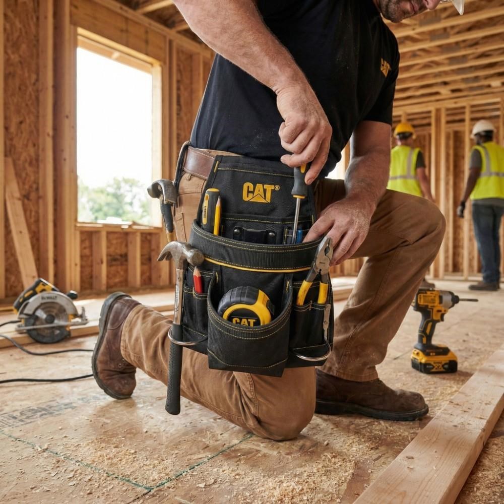 CATCAT DA980567 Çift Askı Kancalı Ağır Hizmet Bel Alet ÇantasıDA980567