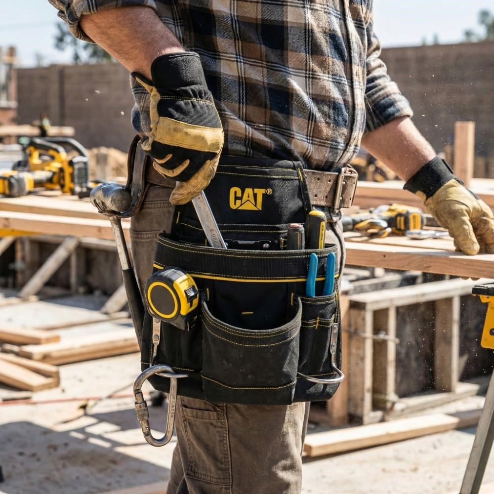 CATCAT DA980567 Çift Askı Kancalı Ağır Hizmet Bel Alet ÇantasıDA980567