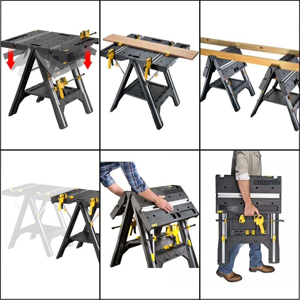 CATCAT DH1005 Çok Fonksiyonlu Katlanabilir Çalışma Tezgâhı + 2 Adet Tetik İşkenceDH1005