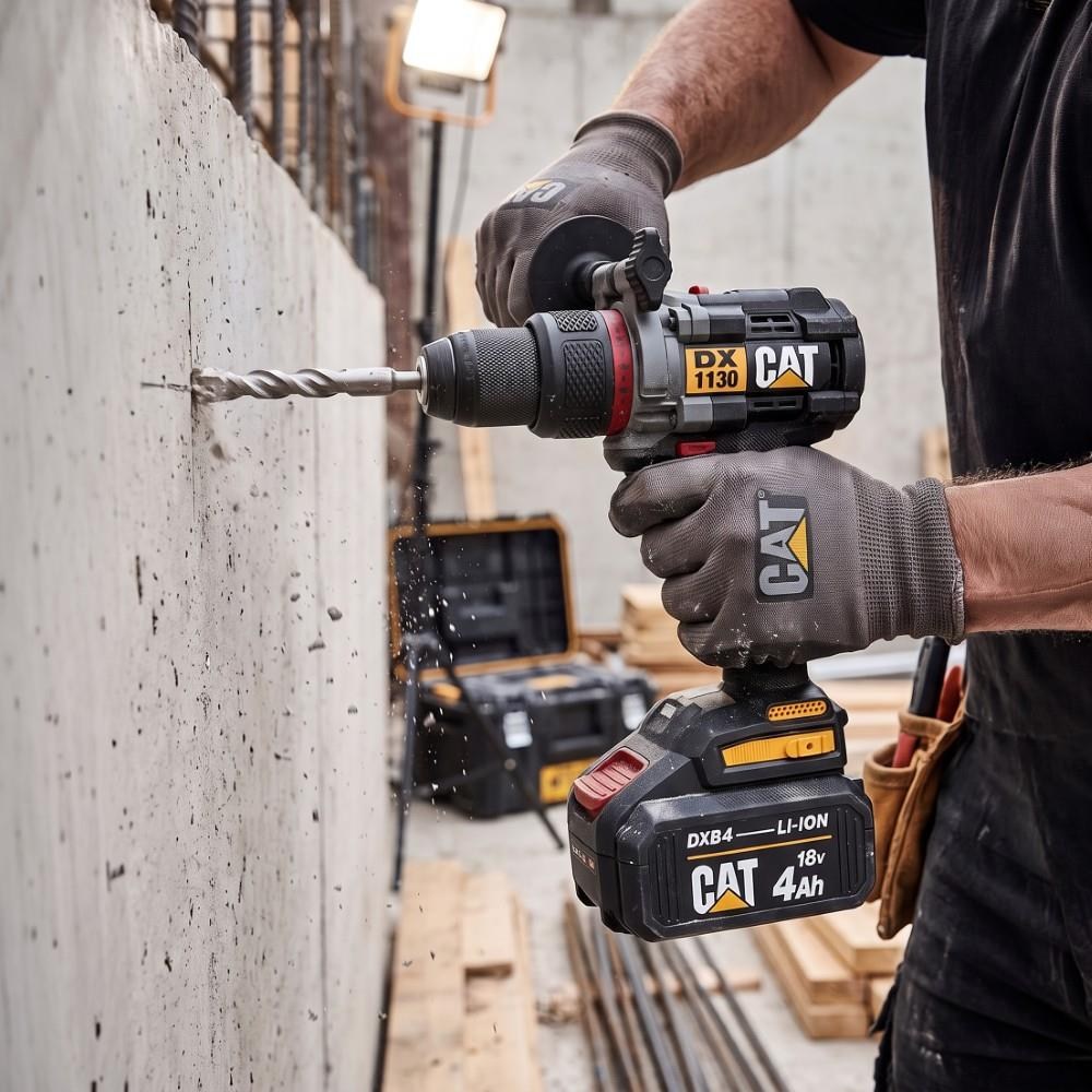 CATCAT DX1130.1 18Volt/4.0Ah Li-ion 80Nm Çift Akülü Kömürsüz Profesyonel Şarjlı Darbeli MatkapDX1130.1