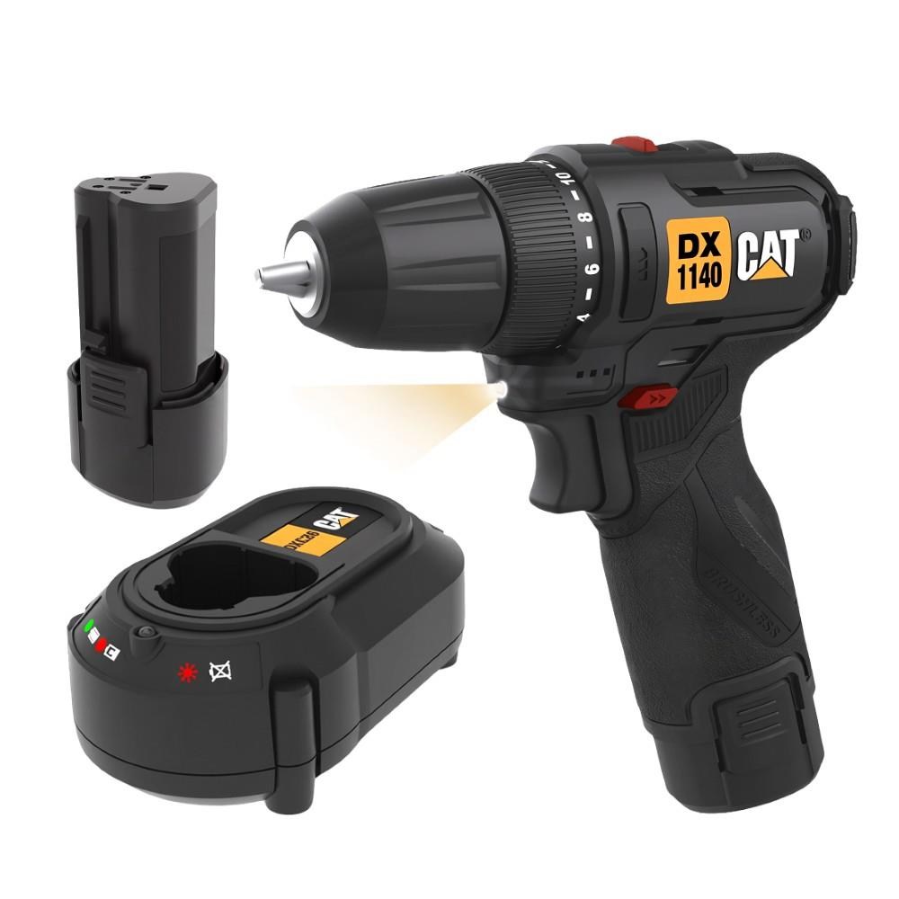 CATCAT DX1140 12Volt/2.0Ah Li-ion Çift Akülü Kömürsüz Profesyonel Şarjlı Darbesiz MatkapDX1140