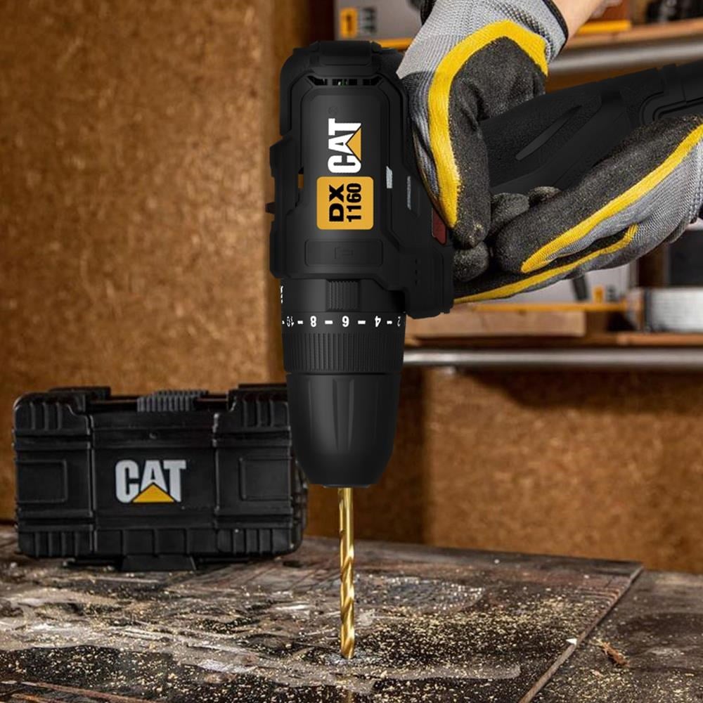 CATCAT DX1160 12Volt/2.0Ah Li-ion Çift Akülü Kömürsüz Profesyonel Şarjlı Darbeli Matkap + DA01901 32 Parça Aksesuar SetiDX1160
