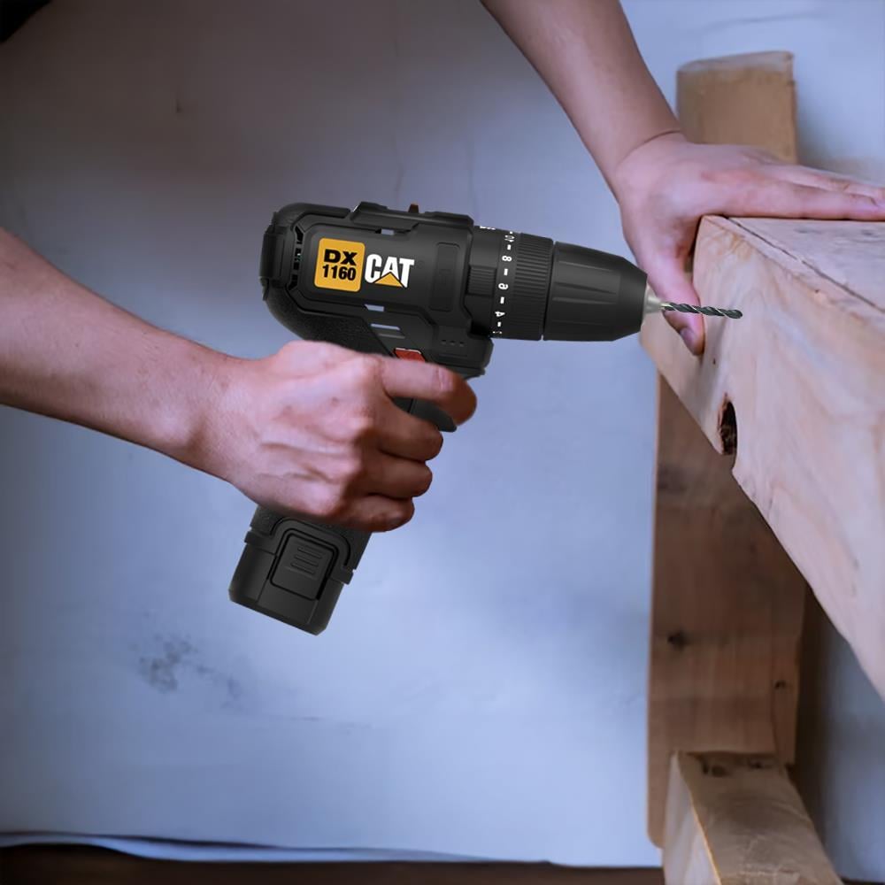 CATCAT DX1160 12Volt/2.0Ah Li-ion Çift Akülü Kömürsüz Profesyonel Şarjlı Darbeli Matkap + DA01901 32 Parça Aksesuar SetiDX1160