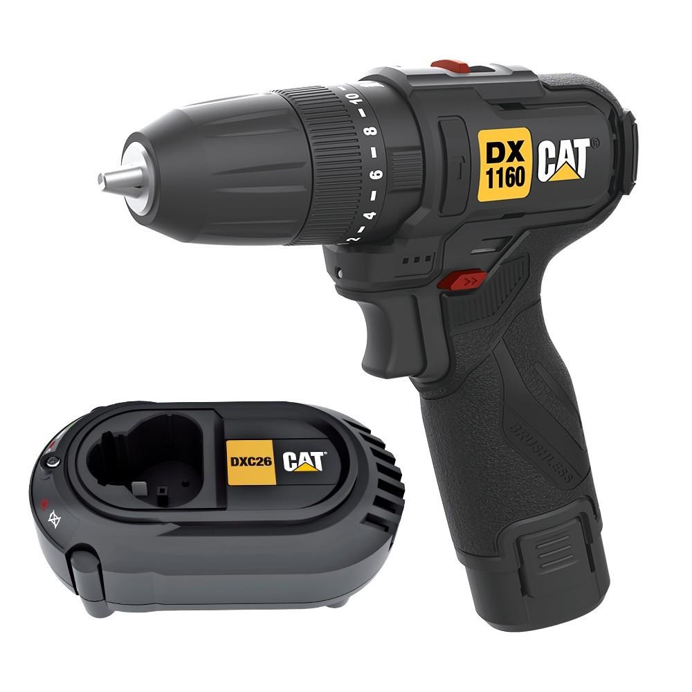 CATCAT DX1160.1 12Volt/2.0Ah Li-ion Tek Akülü Kömürsüz Profesyonel Şarjlı Darbeli MatkapDX1160.1
