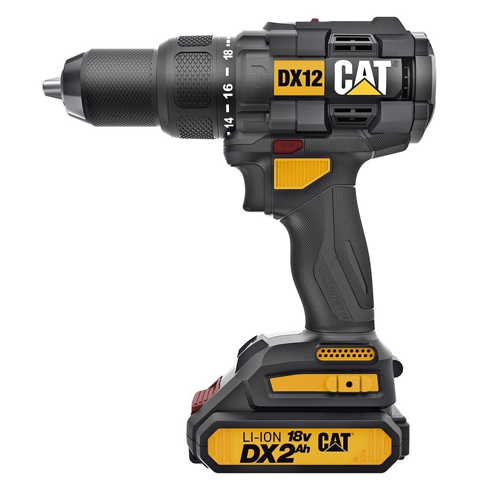CATCAT DX12 18Volt/2.0Ah Li-ion Çift Akülü Kömürsüz Profesyonel Şarjlı Darbeli MatkapDX12