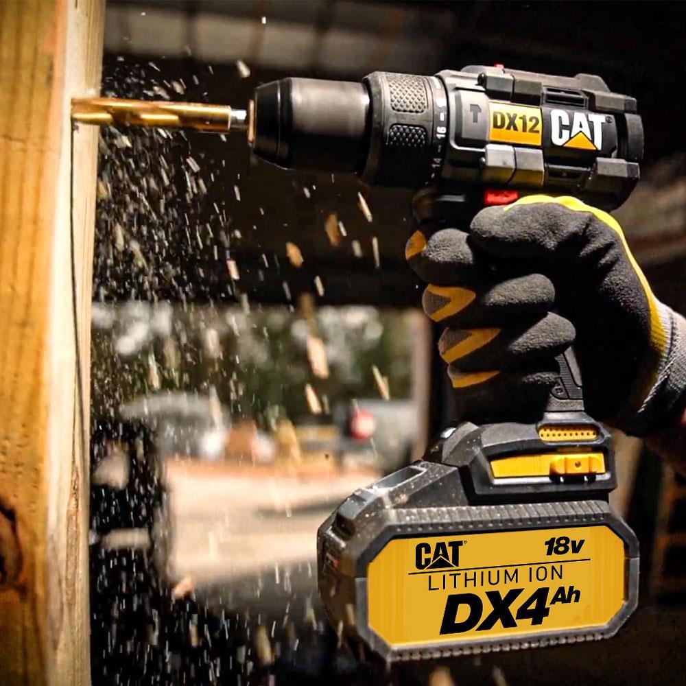 CATCAT DX12.2 18Volt/4.0Ah Li-ion Çift Akülü Kömürsüz Profesyonel Şarjlı Darbeli MatkapDX12.2