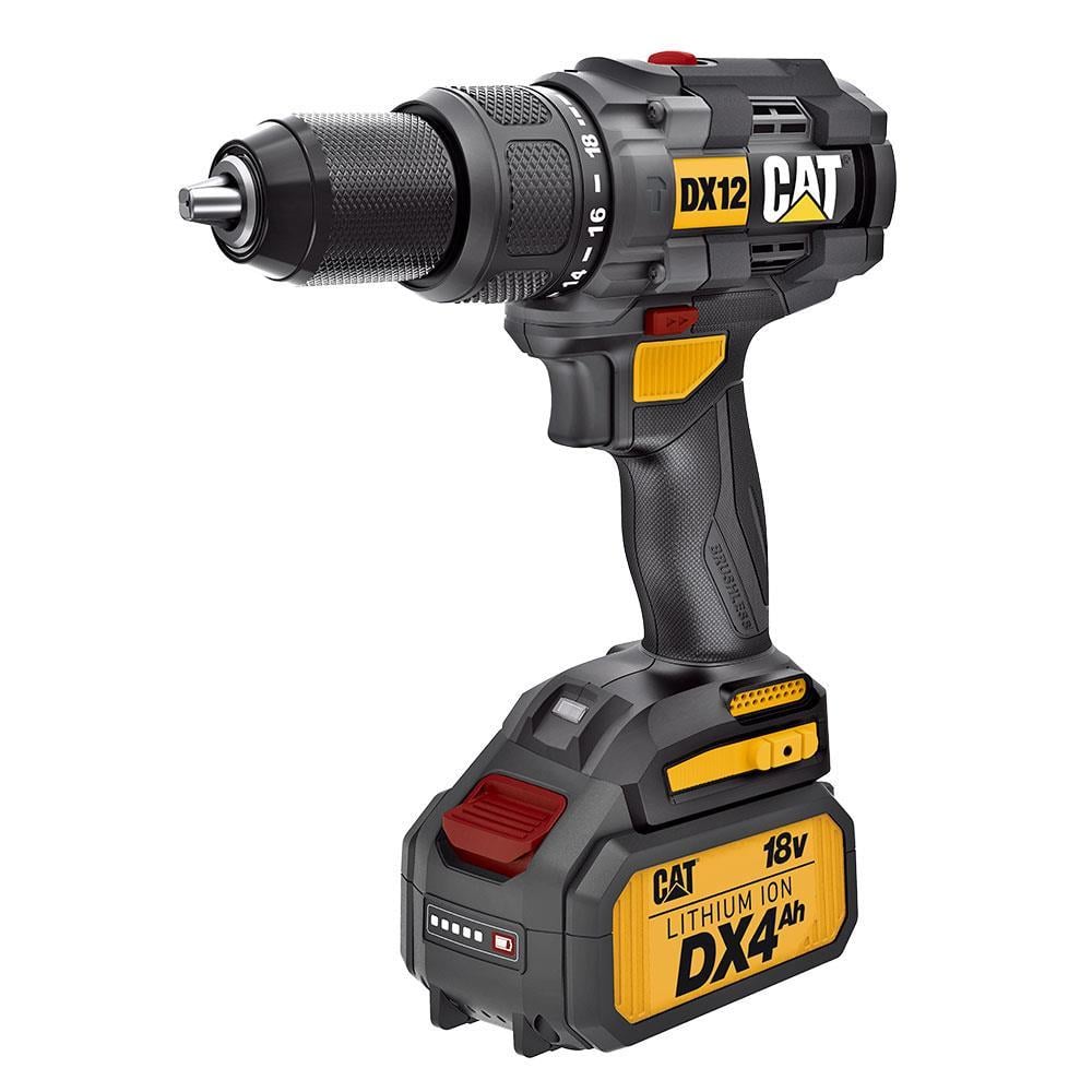 CATCAT DX12.2 18Volt/4.0Ah Li-ion Çift Akülü Kömürsüz Profesyonel Şarjlı Darbeli MatkapDX12.2