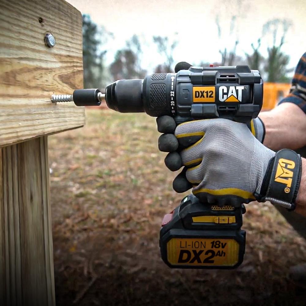 CATCAT DX12K 18Volt/2.0Ah Li-ion Çift Akülü Kömürsüz Profesyonel Darbeli Matkap+DX71 Kömürsüz Darbeli Tornavida Kombo SetDX12K