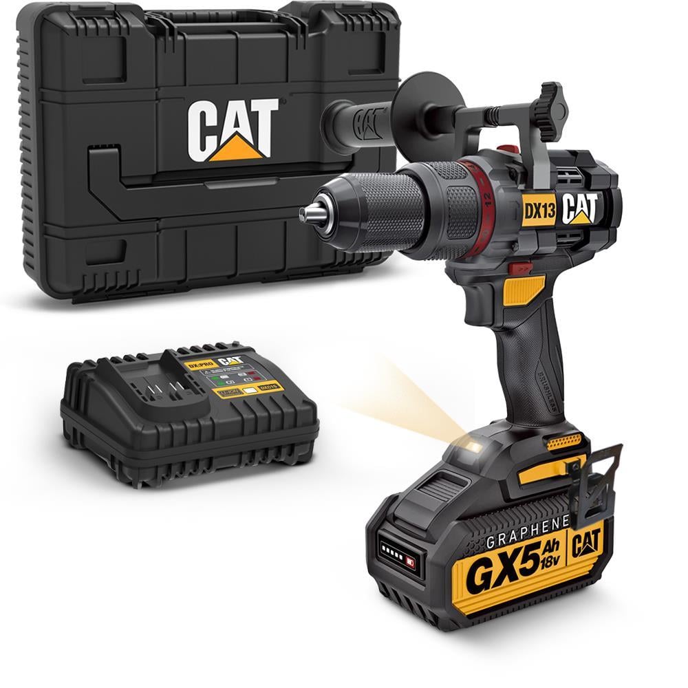 CATCAT DX13 18Volt/5.0Ah GRAPHENE Li-ion Kömürsüz Profesyonel Şarjlı Darbeli MatkapDX13