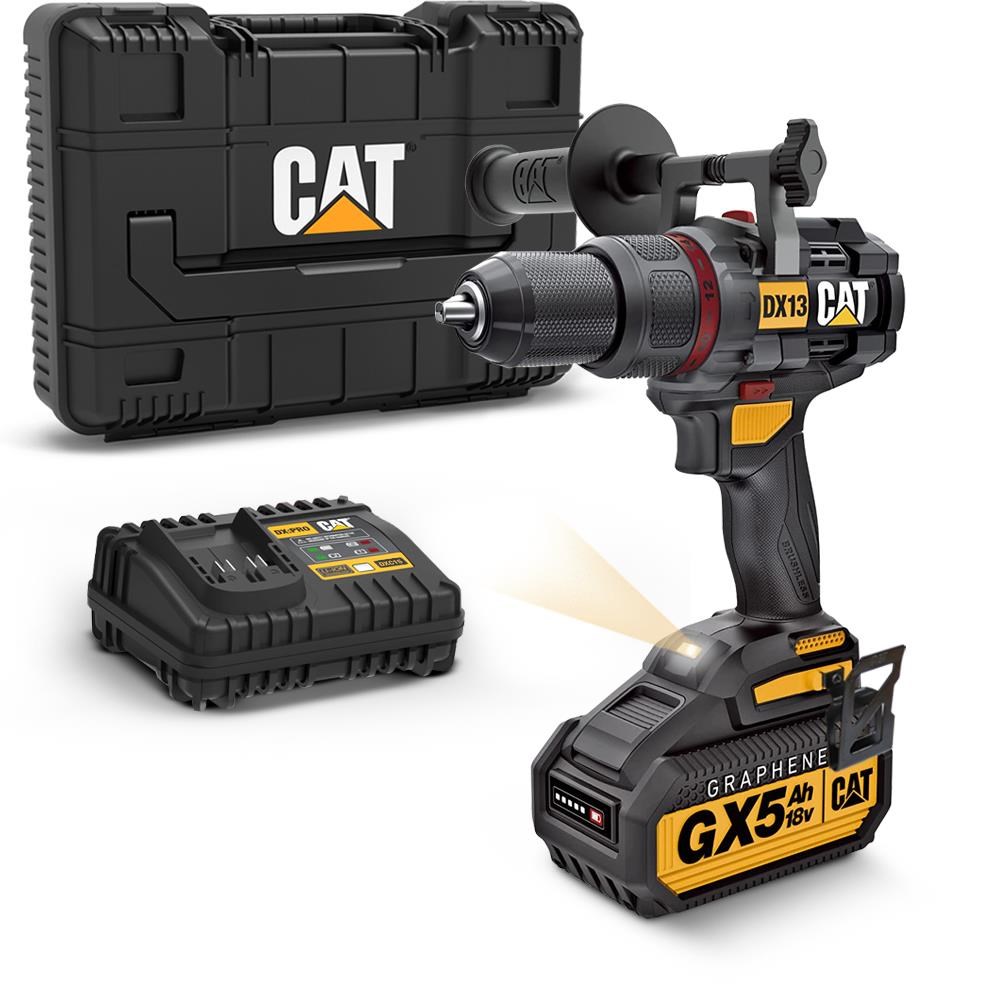 CATCAT DX13 18Volt/5.0Ah GRAPHENE Li-ion Kömürsüz Profesyonel Şarjlı Darbeli MatkapDX13