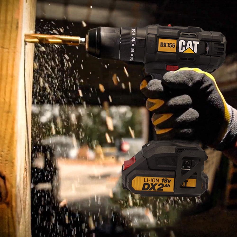 CATCAT DX155.1 18Volt/2.0Ah Li-ion Çift Akülü Profesyonel Şarjlı Darbeli MatkapDX155.1