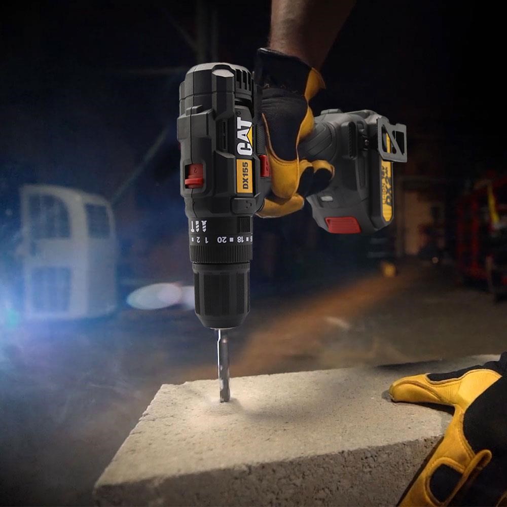 CATCAT DX155.1SET 18Volt/2.0Ah Li-ion Çift Akülü Profesyonel Şarjlı Darbeli Matkap + DA01901 32 Parça Vidalama Uç SetiDX155.1SET