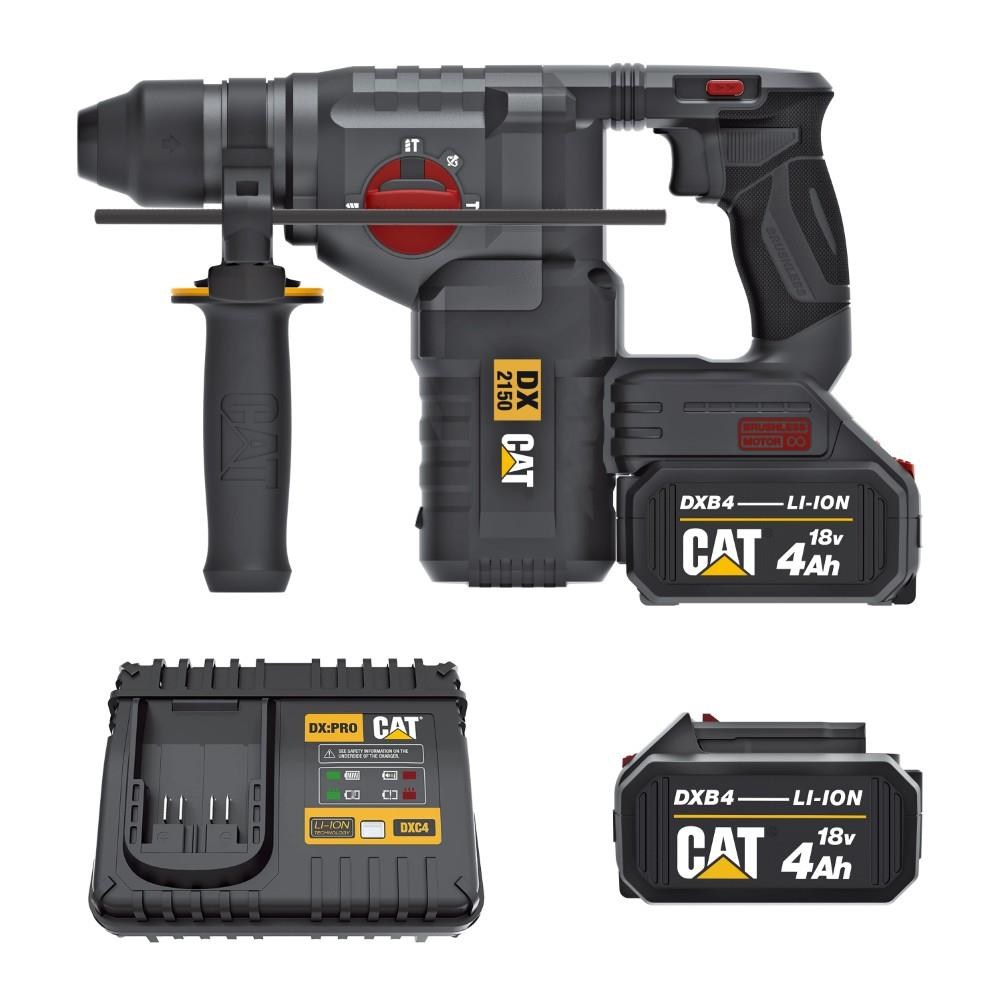 CATCAT DX2150 18Volt/4.0Ah 2.8J Li-ion Çift Akülü Kömürsüz Profesyonel SDS-Plus Kırıcı/DeliciDX2150