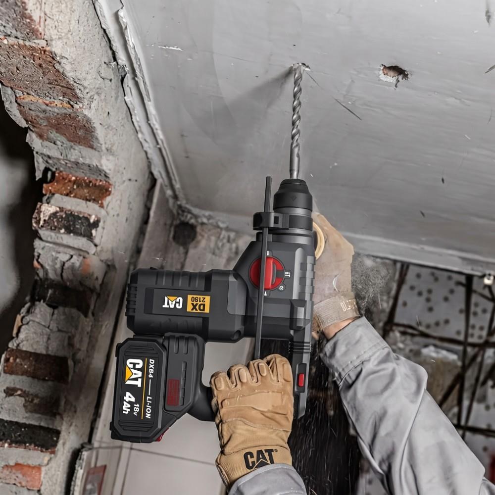 CATCAT DX2150 18Volt/4.0Ah 2.8J Li-ion Çift Akülü Kömürsüz Profesyonel SDS-Plus Kırıcı/DeliciDX2150