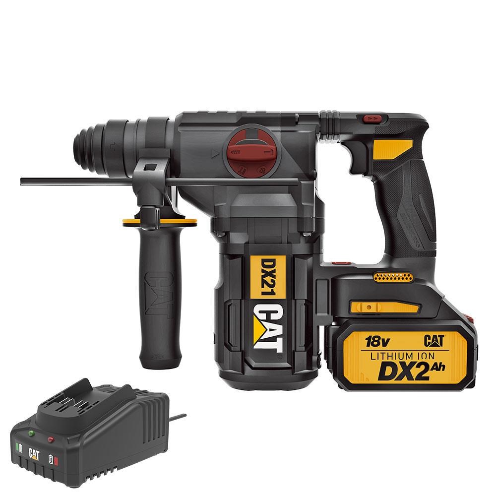 CATCAT DX21BC 18Volt 2.0Ah 2.2J Li-ion Tek Akülü Şarjlı Kömürsüz Profesyonel SDS-Plus Pnömatik Kırıcı/DeliciDX21BC