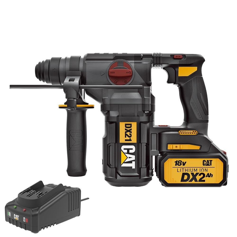 CATCAT DX21BC 18Volt 2.0Ah 2.2J Li-ion Tek Akülü Şarjlı Kömürsüz Profesyonel SDS-Plus Pnömatik Kırıcı/DeliciDX21BC