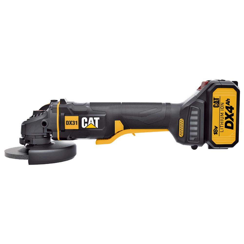 CATCAT DX31 18Volt/4.0Ah Li-ion Tek Akülü 115mm Kömürsüz Profesyonel Avuç TaşlamaDX31