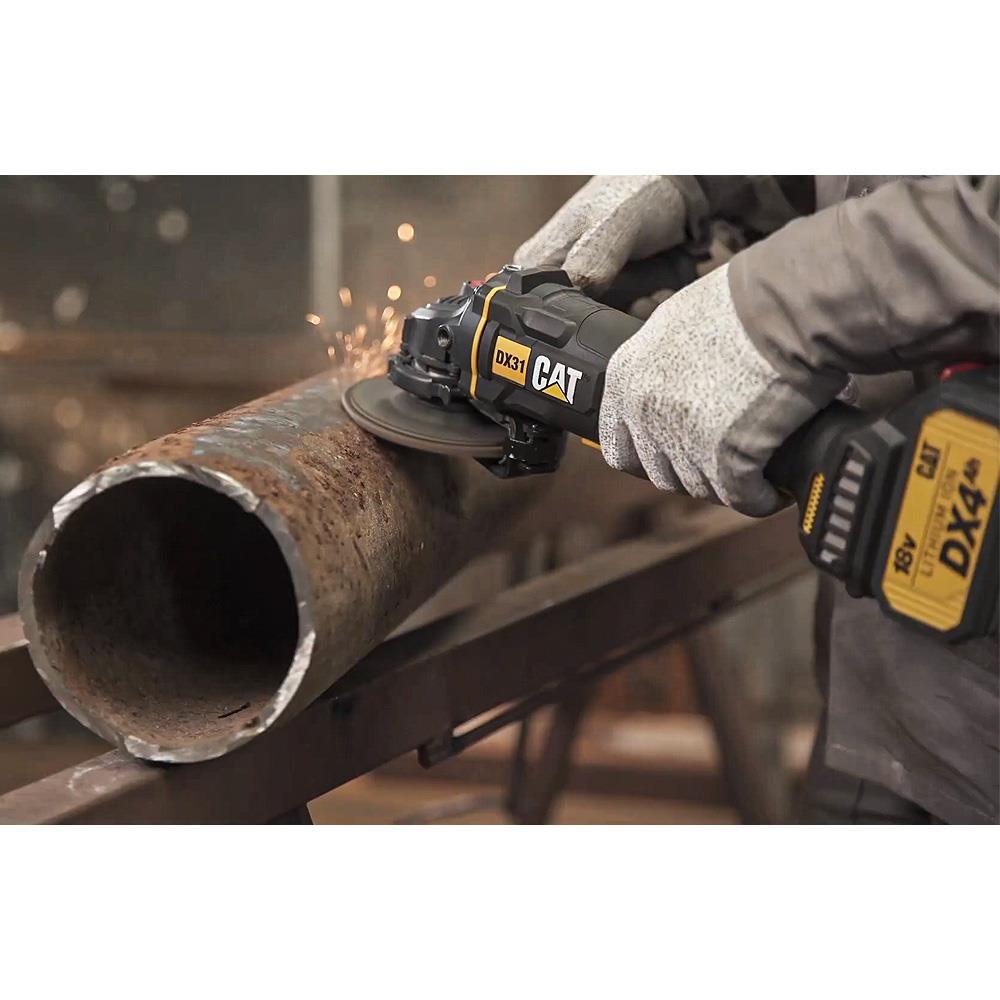CATCAT DX31 18Volt/4.0Ah Li-ion Tek Akülü 115mm Kömürsüz Profesyonel Avuç TaşlamaDX31