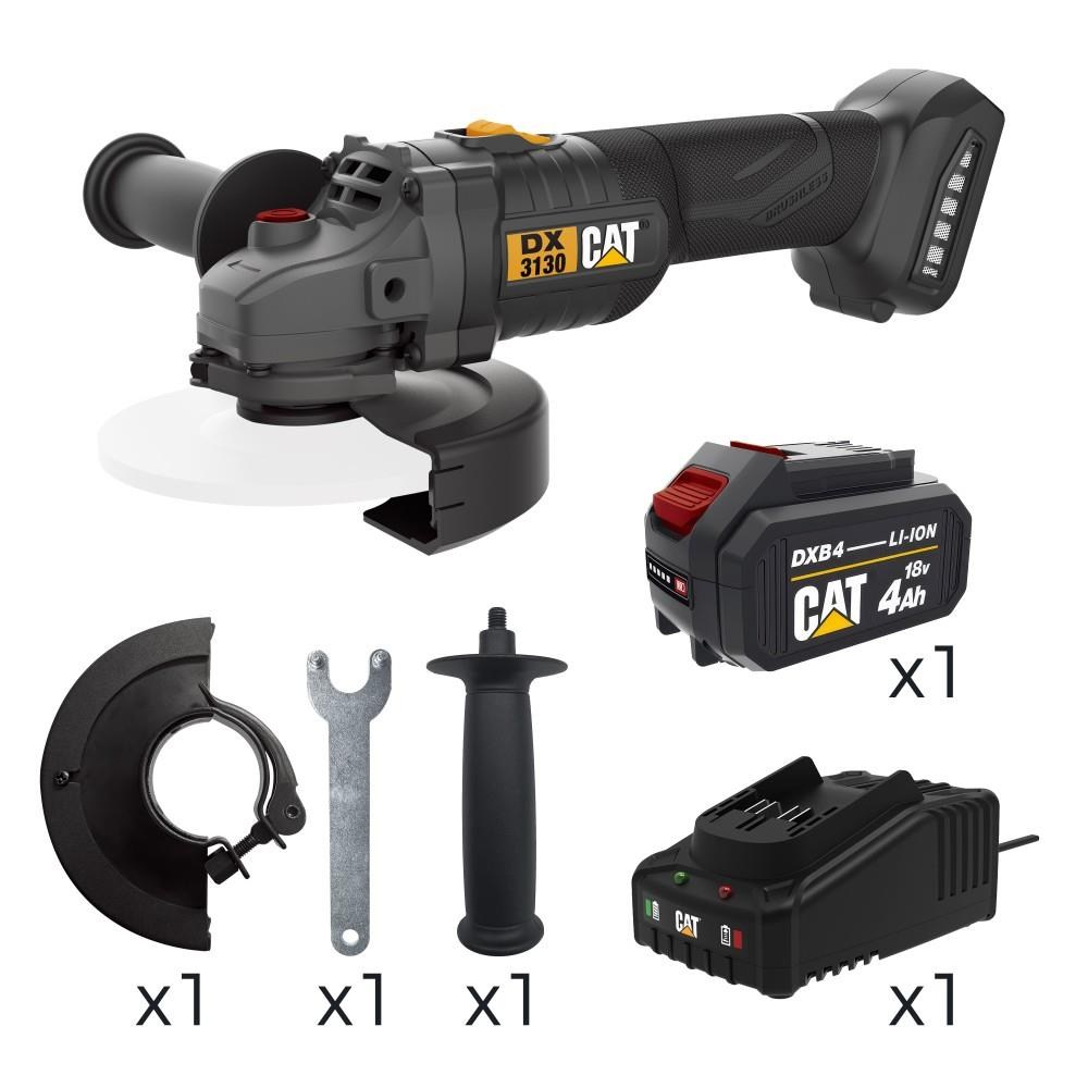 CATCAT DX3130 18Volt/4.0Ah 125mm Tek Akülü Kömürsüz Profesyonel Avuç TaşlamaDX3130