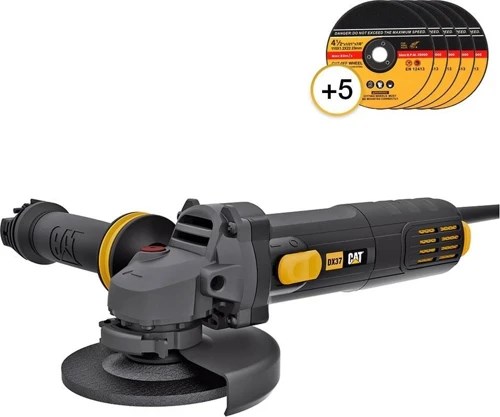 CATCAT DX37P 750Watt 115mm Profesyonel Avuç Taşlama + 5 Adet Metal Kesme TaşıDX37P