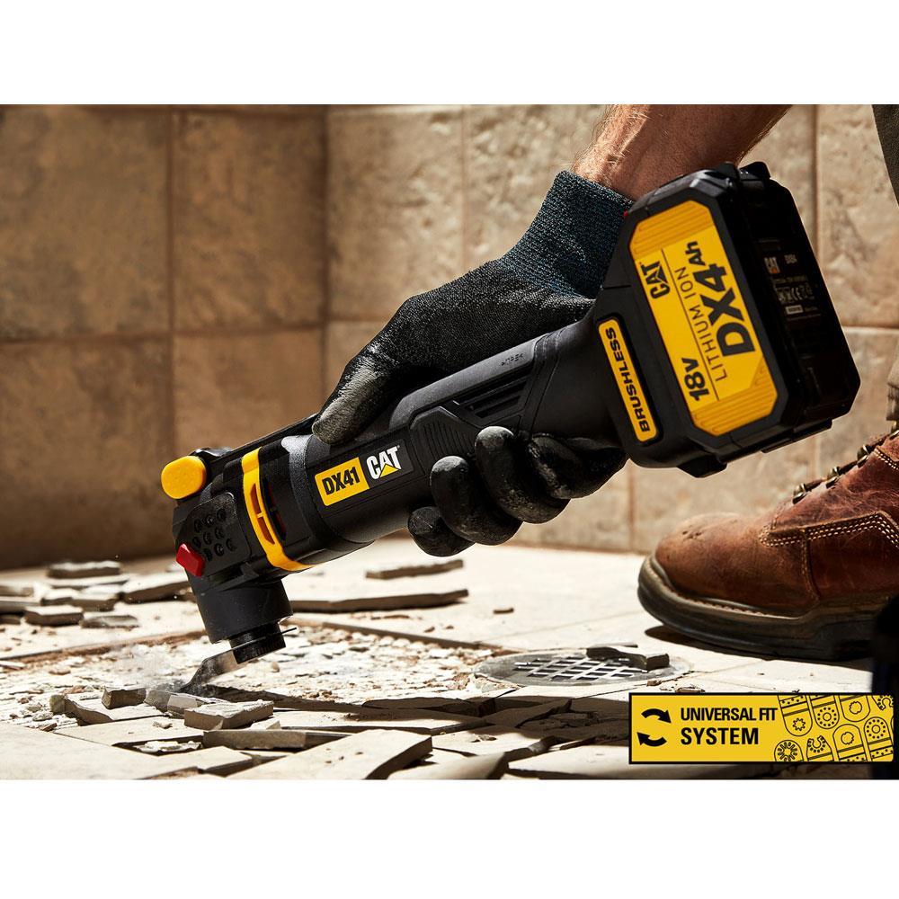 CATCAT DX41 18Volt/4.0Ah Li-ion Tek Akülü Kömürsüz Profesyonel Çok Amaçlı Devir Ayarlı Raspalama+14 Adet AksesuarDX41