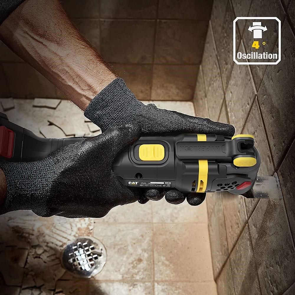 CATCAT DX41 18Volt/4.0Ah Li-ion Tek Akülü Kömürsüz Profesyonel Çok Amaçlı Devir Ayarlı Raspalama+14 Adet AksesuarDX41