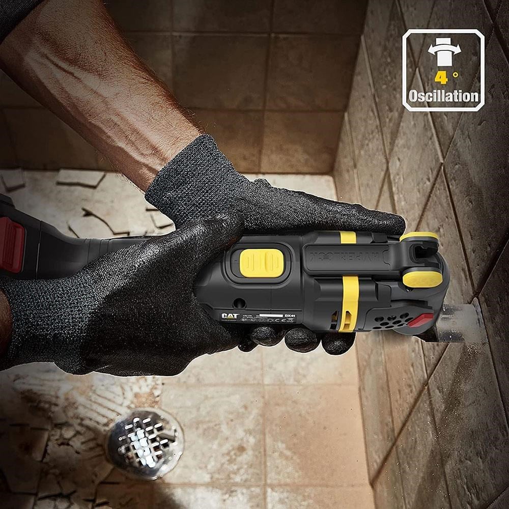 CATCAT DX41 18Volt/4.0Ah Li-ion Tek Akülü Kömürsüz Profesyonel Çok Amaçlı Devir Ayarlı Raspalama+14 Adet AksesuarDX41