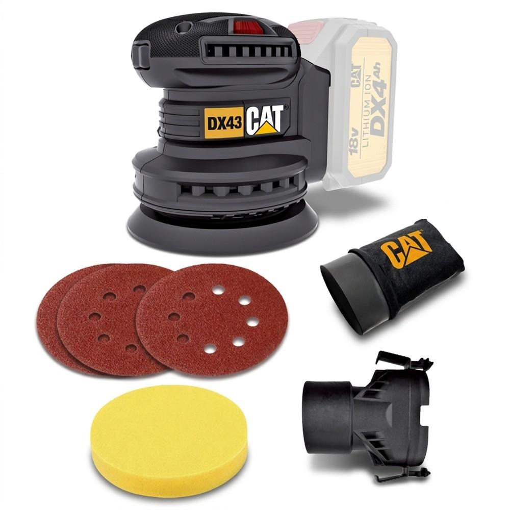 CATCAT DX43B 18Volt 125mm Kömürsüz Devir Ayarlı Profesyonel Eksantrik Zımpara (Akü Dahil Değildir)DX43B