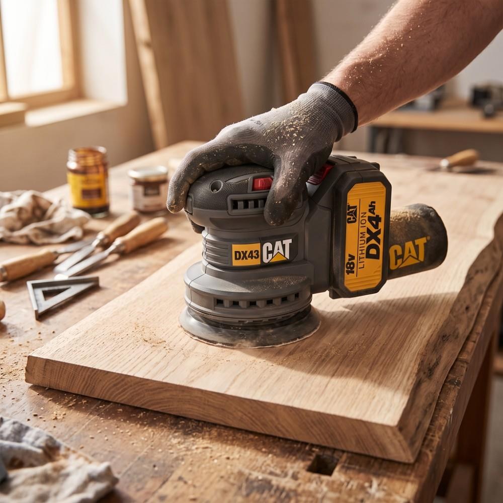 CATCAT DX43B 18Volt 125mm Kömürsüz Devir Ayarlı Profesyonel Eksantrik Zımpara (Akü Dahil Değildir)DX43B