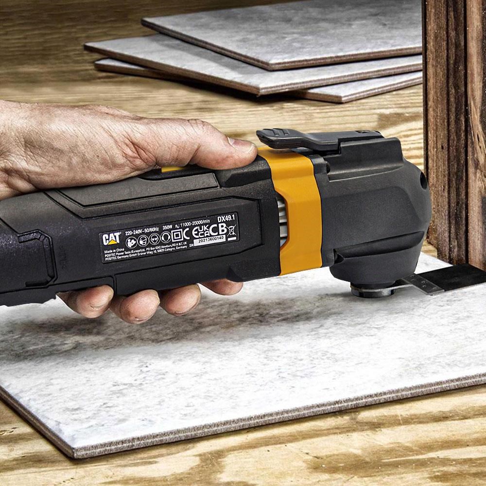 CATCAT DX49.1 350Watt Profesyonel Çok Amaçlı Devir Ayarlı Kesme Raspalama ve Zımpara + 14 Adet AksesuarDX49.1