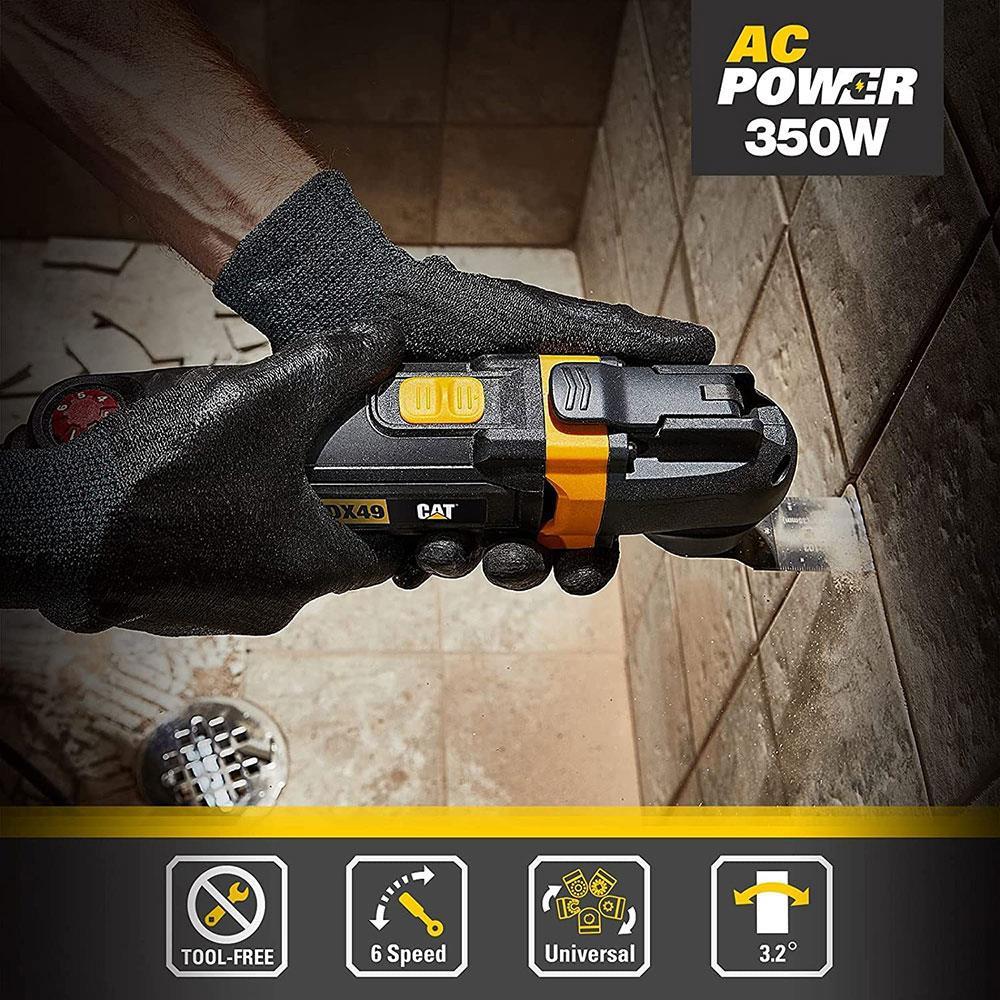 CATCAT DX49.1 350Watt Profesyonel Çok Amaçlı Devir Ayarlı Kesme Raspalama ve Zımpara + 14 Adet AksesuarDX49.1