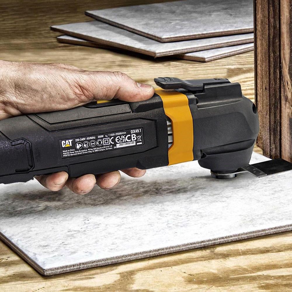 CATCAT DX49.1 350Watt Profesyonel Çok Amaçlı Devir Ayarlı Kesme Raspalama ve Zımpara + 14 Adet AksesuarDX49.1
