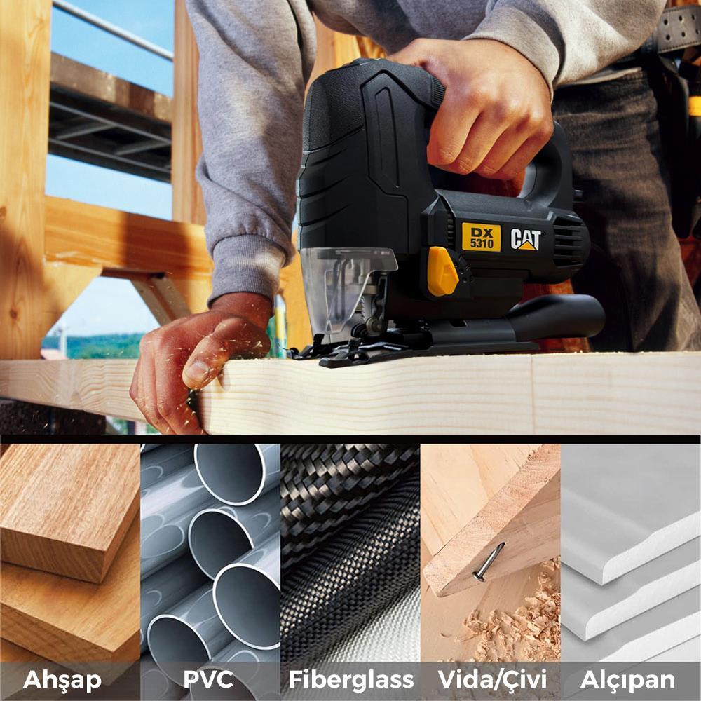 CATCAT DX5310 550Watt Profesyonel Devir Ayarlı Dekupaj Testere + DA06901 10 Parça Testere UcuDX5310