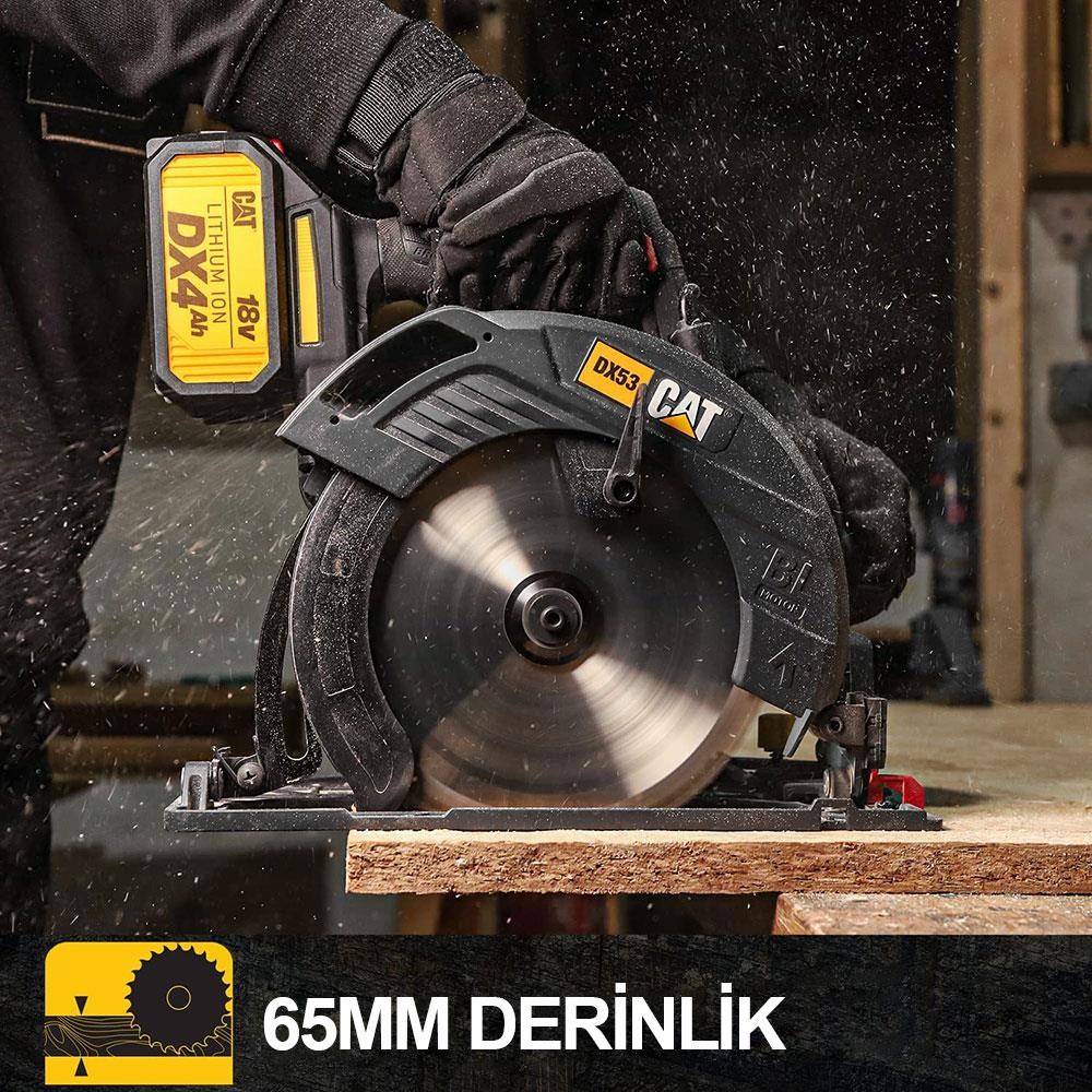 CATCAT DX53B 18Volt 185mm Kömürsüz Profesyonel Daire Testere (Akü Dahil Değildir)DX53B