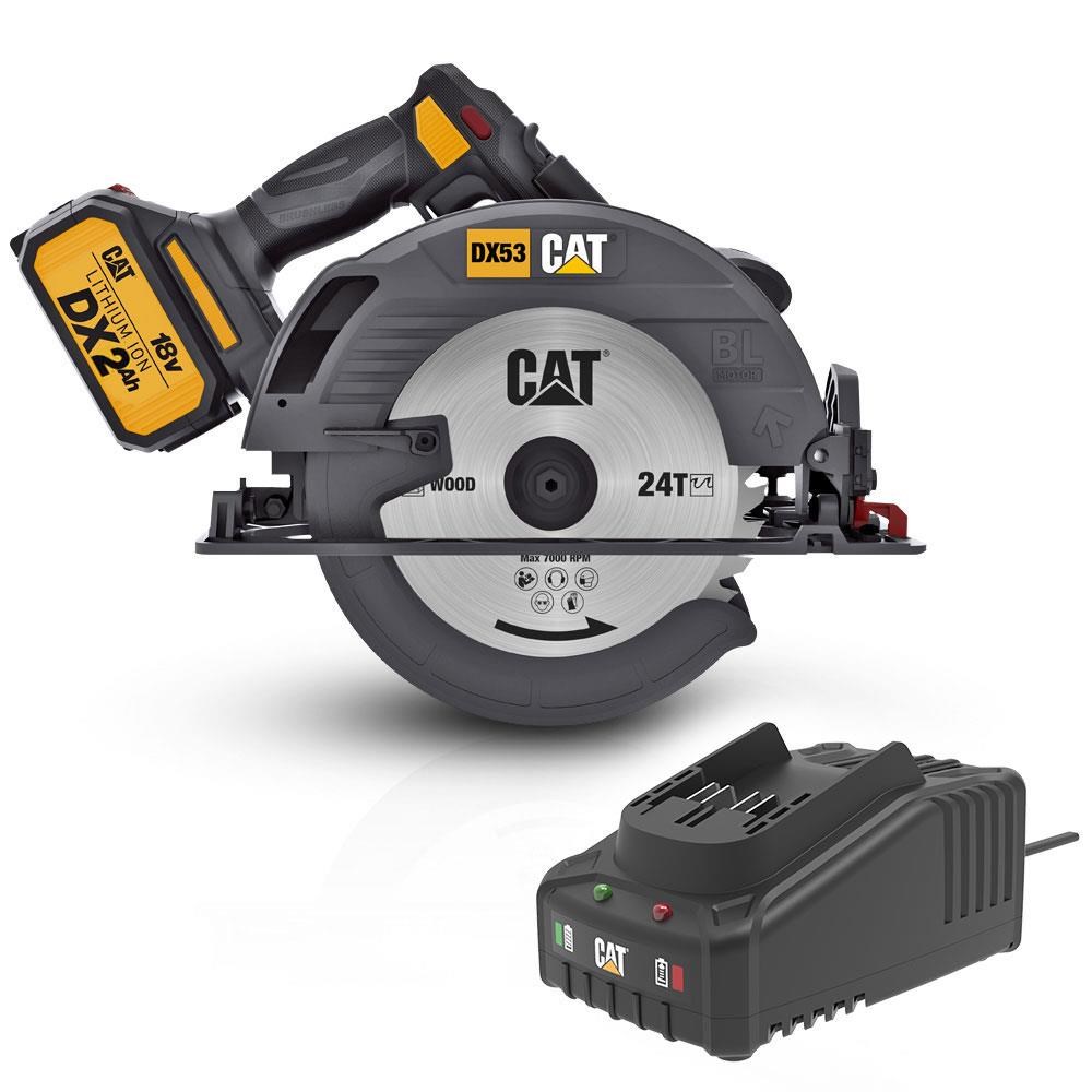 CATCAT DX53BC 18Volt 2.0Ah Li-ion 185mm Tek Akülü Kömürsüz Profesyonel Daire TestereDX53BC