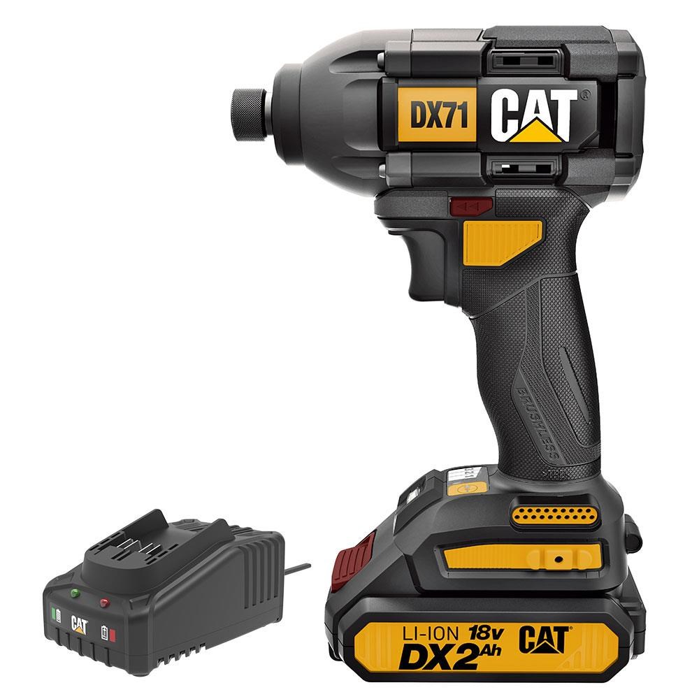 CATCAT DX71BC 18Volt 2.0Ah Li-ion Tek Akülü 215Nm Kömürsüz Profesyonel Şarjlı Darbeli TornavidaDX71BC
