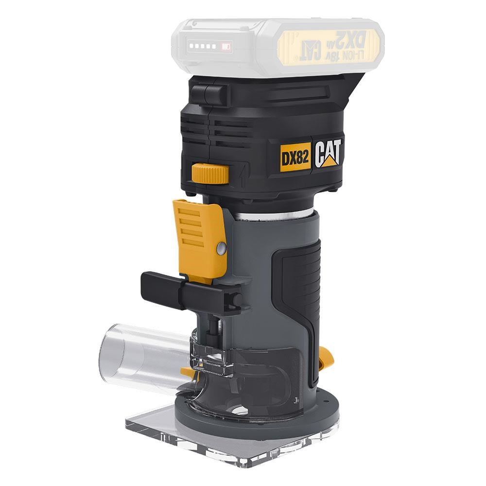 CATCAT DX82B 18Volt Şarjlı Kömürsüz 6mm Devir Ayarlı Profesyonel Avuç İçi El Frezesi Formika Tıraşlama (Akü Dahil Değildir)DX82B