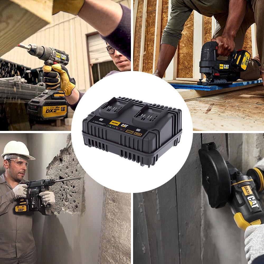 CATCAT DXC42 18Volt Li-ion ONE FOR ALL Profesyonel İkili Hızlı Akü Şarj CihazıDXC42