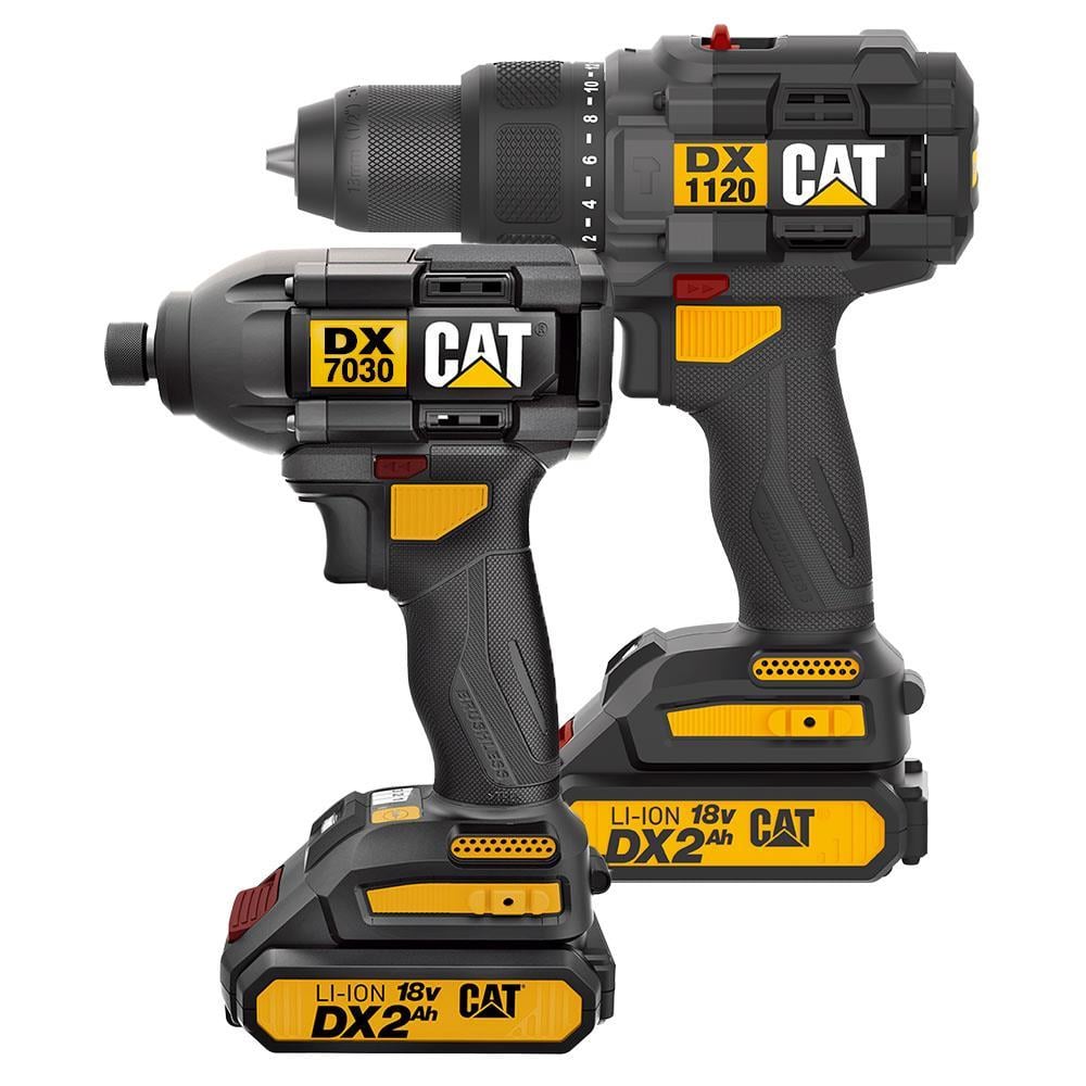 CATCAT DXK201 18Volt/2.0Ah Li-ion Çift Akülü Kömürsüz Profesyonel Şarjlı Darbeli Matkap + DX7030 + DA01903 Kombo SetDXK201