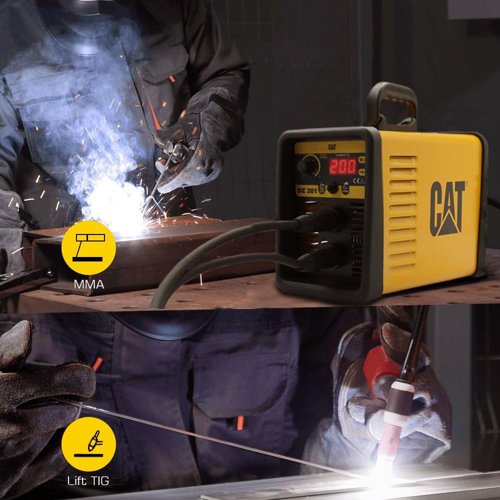 CATCAT DZ201 200 Amper TIG LIFT/MMA Çanta Tipi Profesyonel Dijital İnverter Kaynak MakinesiDZ201