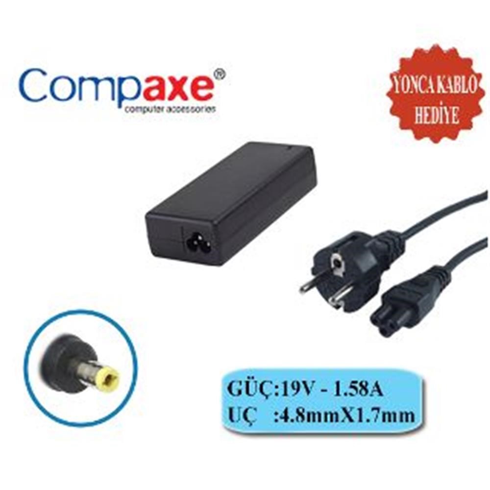 COMPAXECompaxe CNH-158 Hp 30w 19v 1.58a 4.8 1.7 Notebook Adaptörü8680331001376