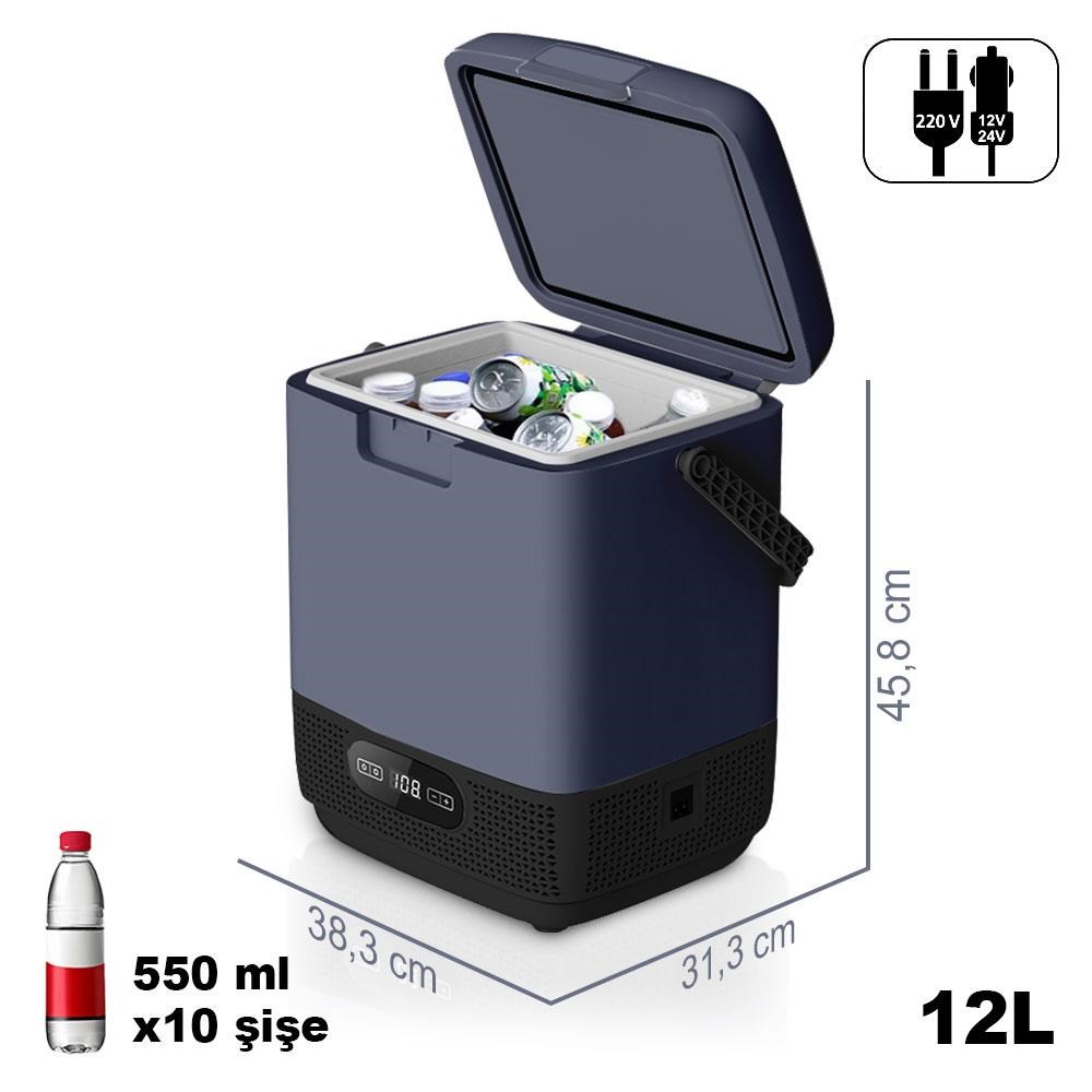 CoolistCoolist CLK12 12/24Volt/ 220Volt 12 Litre Taşınabilir Kompresörlü Oto BuzdolabıCLK12