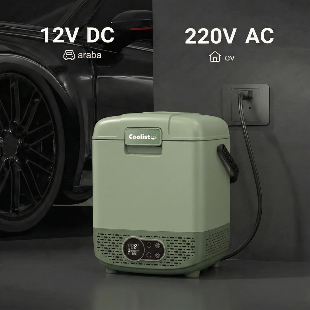 CoolistCoolist CLK12G 12/24Volt/ 220Volt 12 Litre Taşınabilir Kompresörlü Oto BuzdolabıCLK12G
