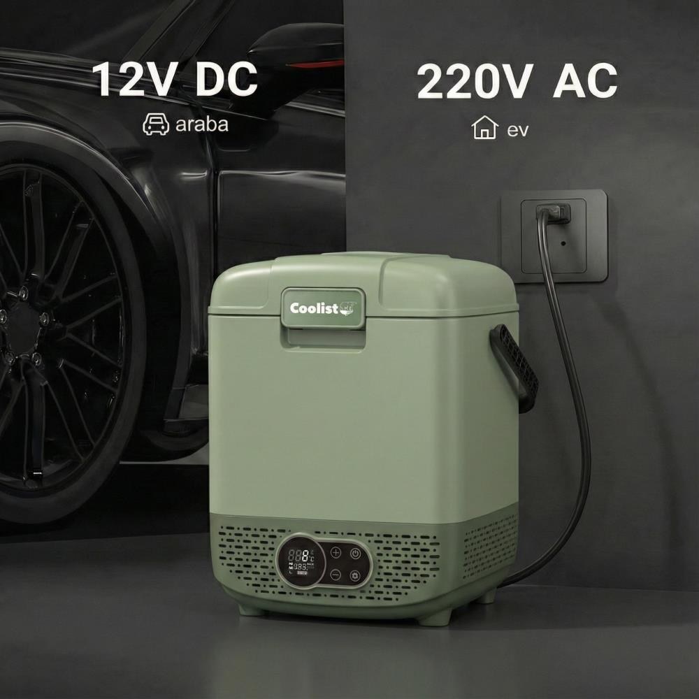 CoolistCoolist CLK12G 12/24Volt/ 220Volt 12 Litre Taşınabilir Kompresörlü Oto BuzdolabıCLK12G