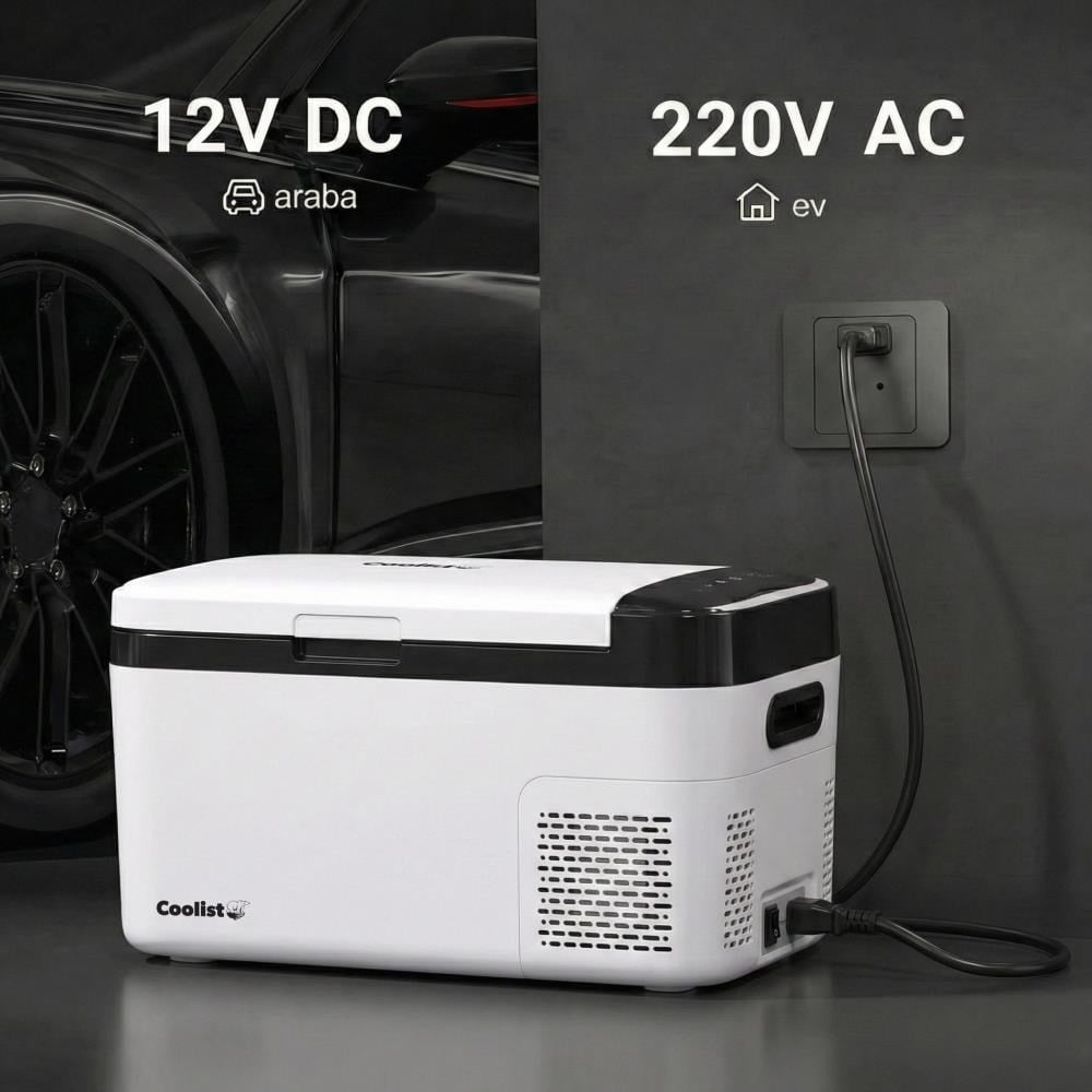 CoolistCoolist CLK15B 12/24Volt/ 220Volt 15 Litre Kompresörlü Bluetooth Bağlantılı Oto BuzdolabıCLK15B