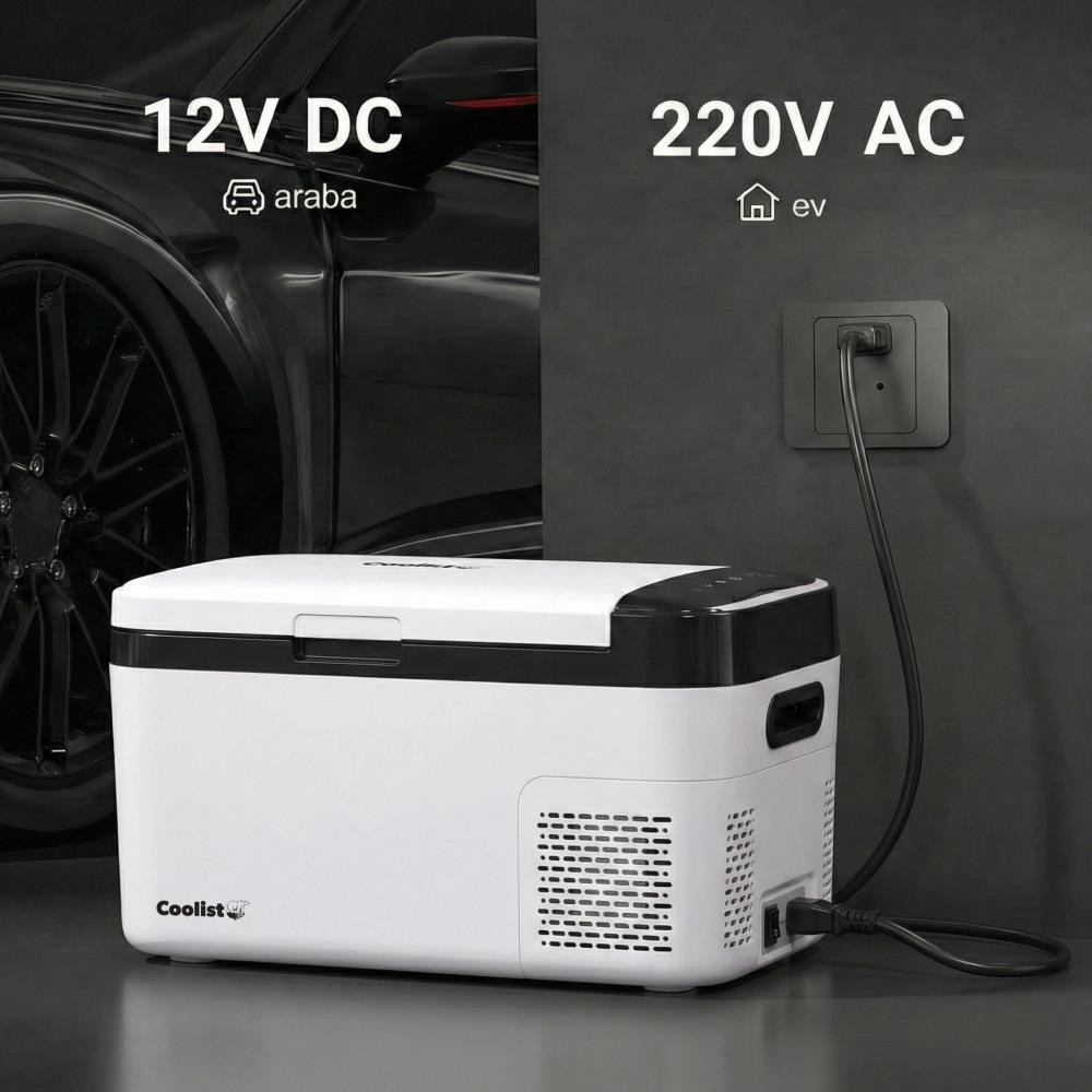 CoolistCoolist CLK15B 12/24Volt/ 220Volt 15 Litre Kompresörlü Bluetooth Bağlantılı Oto BuzdolabıCLK15B