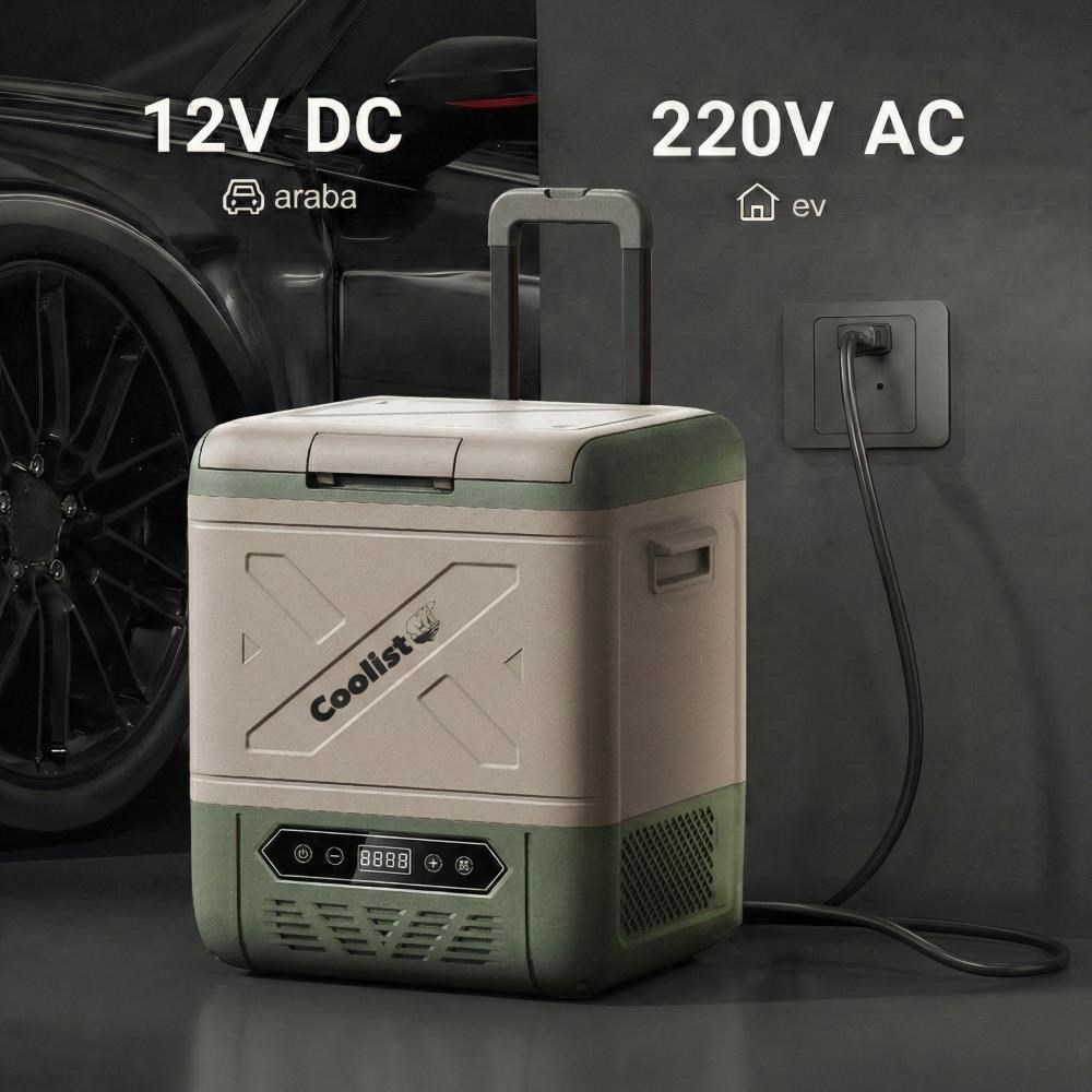 CoolistCoolist CLK18W 12/24Volt/ 220Volt 18 Litre Kompresörlü Tekerlekli Outdoor Oto BuzdolabıCLK18W