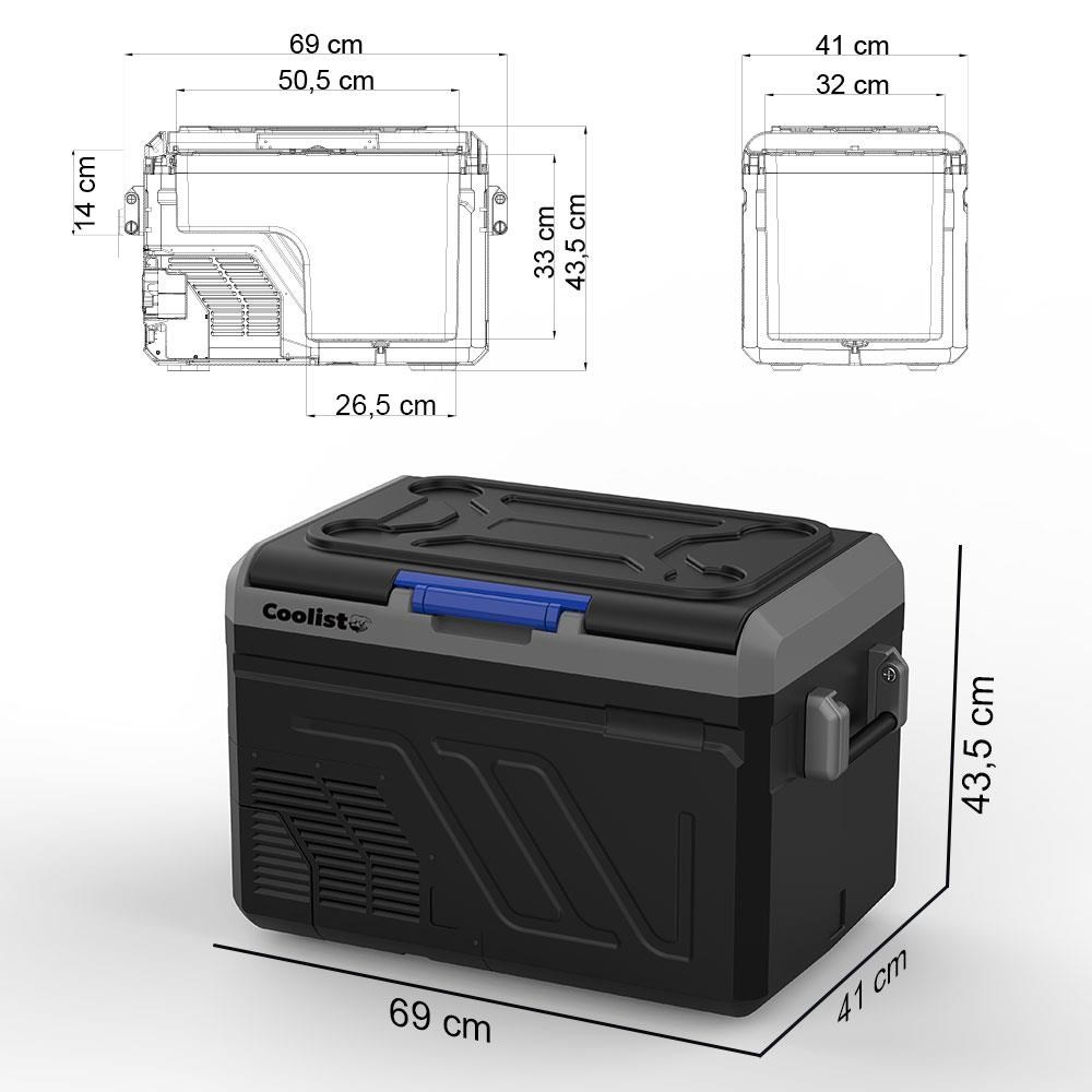 CoolistCoolist CLK40 12/24Volt/220Volt 40 Litre Kompresörlü Oto Buzdolabı/DondurucuCLK40
