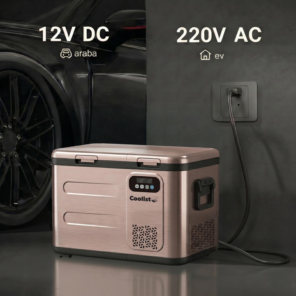 CoolistCoolist CLK40D 12/24V/220Volt 39 Litre Çift Bölmeli Outdoor Kompresörlü Bluetooth Bağlantılı Oto BuzdolabıCLK40D